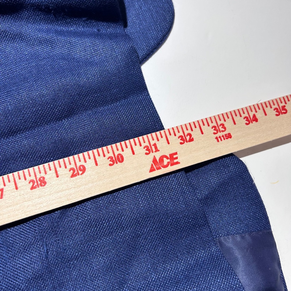 LRL Lauren 46R Sport Coat Linen Blend Blue Two Button Lined Vented Formal Summer - Picture 13 of 13